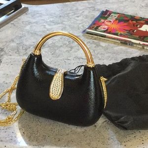 Cocktail purse with crystal accents